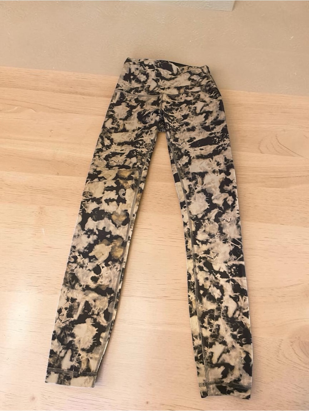 lululemon align  Women's Black & Tan Tie-Dye diamond dye yoga Leggings